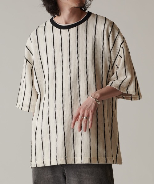 Lui's（ルイス）の「【Neucon / ニューコン】 24SS メッシュBIG Tee（Tシャツ/カットソー・メンズ・ブラック/ホワイト・FREE）」の3枚目の写真