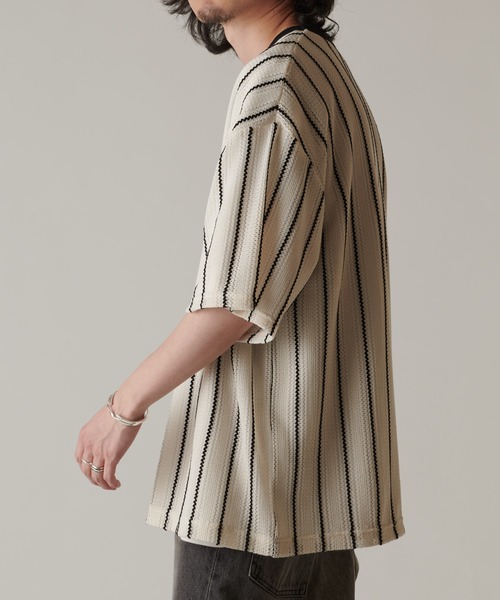 Lui's（ルイス）の「【Neucon / ニューコン】 24SS メッシュBIG Tee（Tシャツ/カットソー・メンズ・ブラック/ホワイト・FREE）」の4枚目の写真