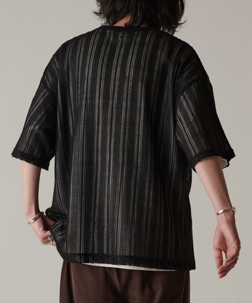 Lui's（ルイス）の「【Neucon / ニューコン】 24SS メッシュBIG Tee（Tシャツ/カットソー・メンズ・ブラック/ホワイト・FREE）」の10枚目の写真