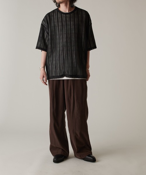 Lui's（ルイス）の「【Neucon / ニューコン】 24SS メッシュBIG Tee（Tシャツ/カットソー・メンズ・ブラック/ホワイト・FREE）」の11枚目の写真