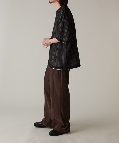 Lui's（ルイス）の「【Neucon / ニューコン】 24SS メッシュBIG Tee（Tシャツ/カットソー・メンズ・ブラック/ホワイト・FREE）」の12枚目の写真