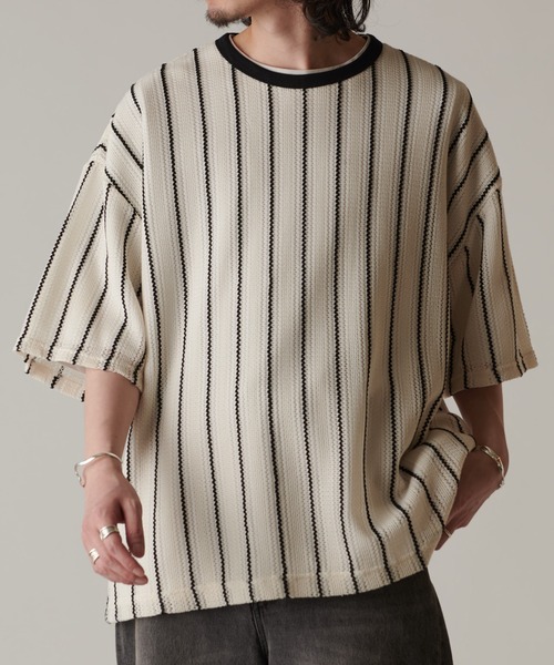 Lui's（ルイス）の「【Neucon / ニューコン】 24SS メッシュBIG Tee（Tシャツ/カットソー・メンズ・ブラック/ホワイト・FREE）」の17枚目の写真