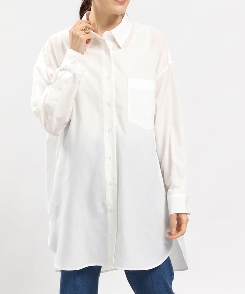 GLOBAL WORK Smile Seed Store(グローバルワーク スマイルシードストア)の「オーバーサイズシャツ/976993(シャツ/ブラウス・レディース・オフホワイト/ブルー系その他/チェック/ブルー系その他5/ブラック/ブルー系その他4・MEDIUM/LARGE/X-LARGE/SMALL)」の2枚目の写真