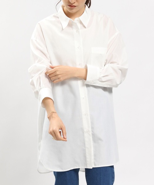 GLOBAL WORK Smile Seed Store(グローバルワーク スマイルシードストア)の「オーバーサイズシャツ/976993(シャツ/ブラウス・レディース・オフホワイト/ブルー系その他/チェック/ブルー系その他5/ブラック/ブルー系その他4・MEDIUM/LARGE/X-LARGE/SMALL)」の9枚目の写真