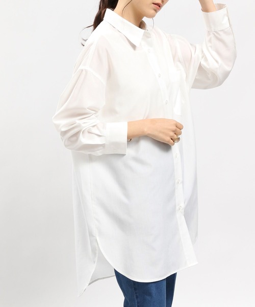 GLOBAL WORK Smile Seed Store(グローバルワーク スマイルシードストア)の「オーバーサイズシャツ/976993(シャツ/ブラウス・レディース・オフホワイト/ブルー系その他/チェック/ブルー系その他5/ブラック/ブルー系その他4・MEDIUM/LARGE/X-LARGE/SMALL)」の10枚目の写真