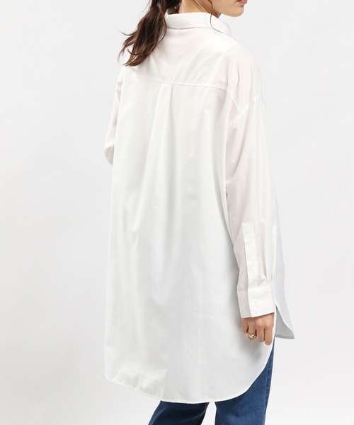 GLOBAL WORK Smile Seed Store(グローバルワーク スマイルシードストア)の「オーバーサイズシャツ/976993(シャツ/ブラウス・レディース・オフホワイト/ブルー系その他/チェック/ブルー系その他5/ブラック/ブルー系その他4・MEDIUM/LARGE/X-LARGE/SMALL)」の11枚目の写真