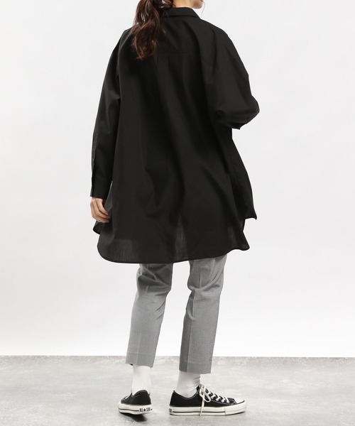 GLOBAL WORK Smile Seed Store(グローバルワーク スマイルシードストア)の「オーバーサイズシャツ/976993(シャツ/ブラウス・レディース・オフホワイト/ブルー系その他/チェック/ブルー系その他5/ブラック/ブルー系その他4・MEDIUM/LARGE/X-LARGE/SMALL)」の14枚目の写真