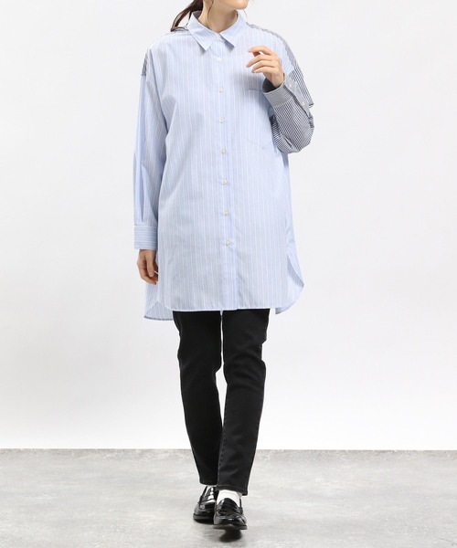 GLOBAL WORK Smile Seed Store(グローバルワーク スマイルシードストア)の「オーバーサイズシャツ/976993(シャツ/ブラウス・レディース・オフホワイト/ブルー系その他/チェック/ブルー系その他5/ブラック/ブルー系その他4・MEDIUM/LARGE/X-LARGE/SMALL)」の22枚目の写真