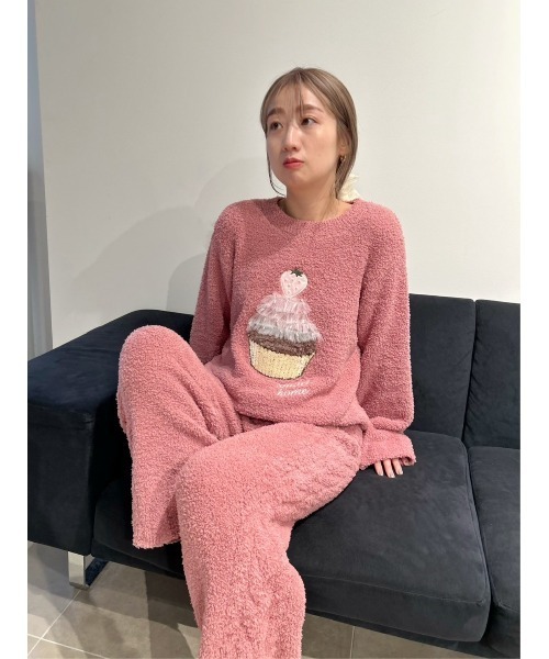 SNIDEL HOME パイルセットアップ ピンク レディース　パジャマ SNIDEL HOME パジャマ ルームウェア 「sorbet light」「接触冷感