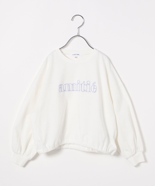 GLOBAL WORK（グローバルワーク）の「ヘビロッTEEドロスト長袖/102487（Tシャツ/カットソー・キッズ・オフホワイト/グレー・120cm/130cm/140cm/150cm/160cm/170cm）」の12枚目の写真