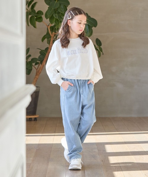 GLOBAL WORK（グローバルワーク）の「ヘビロッTEEドロスト長袖/102487（Tシャツ/カットソー・キッズ・オフホワイト/グレー・120cm/130cm/140cm/150cm/160cm/170cm）」の6枚目の写真