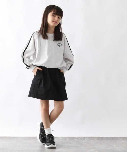 GLOBAL WORK（グローバルワーク）の「ヘビロッTEEドロスト長袖/102487（Tシャツ/カットソー・キッズ・オフホワイト/グレー・120cm/130cm/140cm/150cm/160cm/170cm）」の9枚目の写真