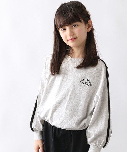 GLOBAL WORK（グローバルワーク）の「ヘビロッTEEドロスト長袖/102487（Tシャツ/カットソー・キッズ・オフホワイト/グレー・120cm/130cm/140cm/150cm/160cm/170cm）」の11枚目の写真