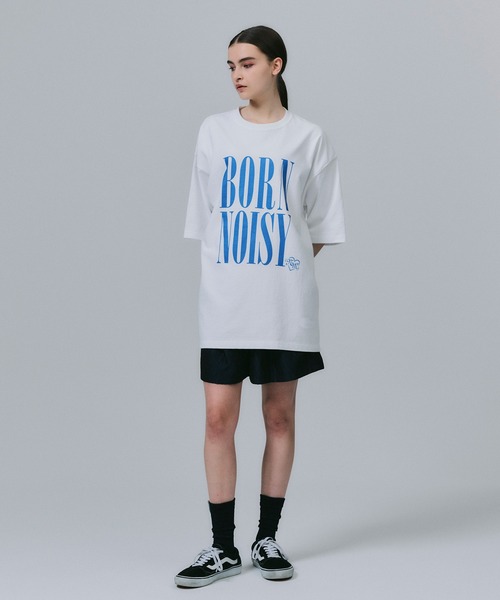 NOISE MAKER(ノイズメーカー)の「BORN NOISYプリントTシャツ(Tシャツ/カットソー・メンズ・ブラック/ホワイト・M/XL/L)」の16枚目の写真
