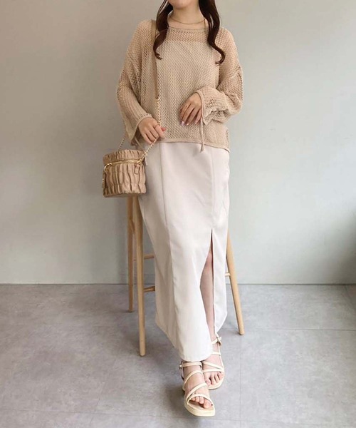 セール】2サイズ展開/スリットキャミワンピース【WEB限定商品