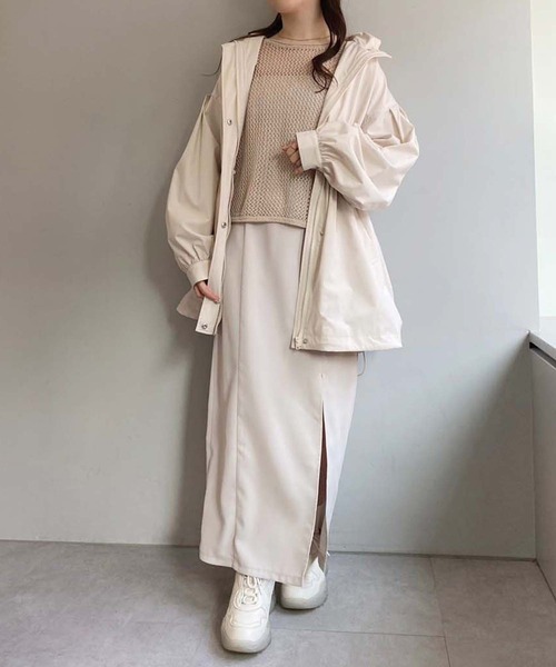 one after another NICE CLAUP（ワンアフターアナザーナイスクラップ）の「2サイズ展開/スリットキャミワンピース【WEB限定商品】（ワンピース・レディース・ブラック/ホワイト系その他/ブラック系その他/アイボリー・MEDIUM/SMALL）」の19枚目の写真