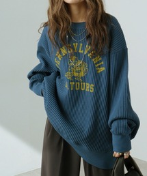 JEMORGAN | JEMORGAN ビッグワッフル プリント入り BIGSIZEクルー(スウェット)