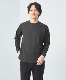 green label relaxing（グリーンレーベルリラクシング）の「ラティス ワッフル クルーネック カットソー（Tシャツ/カットソー・メンズ）」