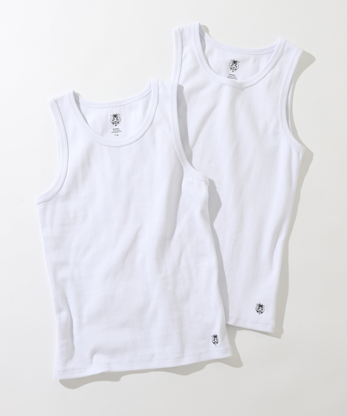 Evisen Skateboards(エビセンスケートボード)の「EVISEN x 高田音楽制作事務所 TORA EVI TANK TOP(タンクトップ・メンズ・ホワイト・MEDIUM/LARGE)」の1枚目の写真