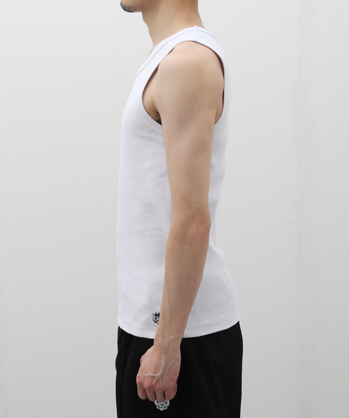 Evisen Skateboards(エビセンスケートボード)の「EVISEN x 高田音楽制作事務所 TORA EVI TANK TOP(タンクトップ・メンズ・ホワイト・MEDIUM/LARGE)」の4枚目の写真