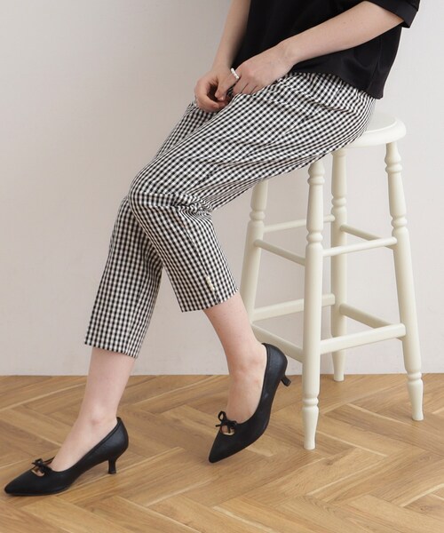 couture brooch（クチュールブローチ）の「◆パール調ポイントサテストパンツ（その他パンツ・レディース・ブラック系7/ダークオリーブ/オフホワイト/ブラック・40/34/36/42/38）」の3枚目の写真