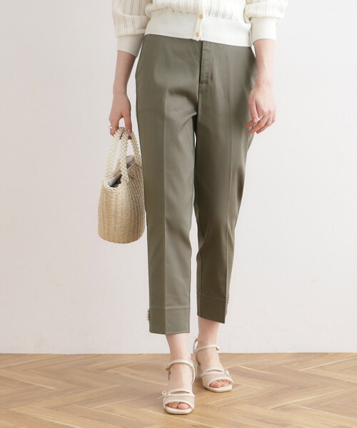 couture brooch（クチュールブローチ）の「◆パール調ポイントサテストパンツ（その他パンツ・レディース・ブラック系7/ダークオリーブ/オフホワイト/ブラック・40/34/36/42/38）」の4枚目の写真