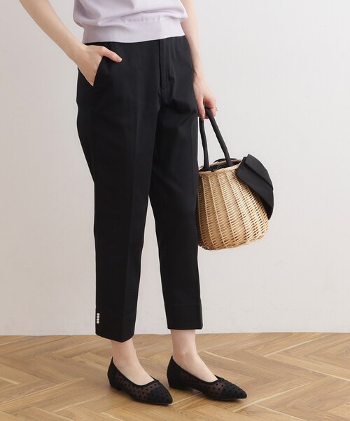 couture brooch（クチュールブローチ）の「◆パール調ポイントサテストパンツ（その他パンツ・レディース・ブラック系7/ダークオリーブ/オフホワイト/ブラック・40/34/36/42/38）」の2枚目の写真