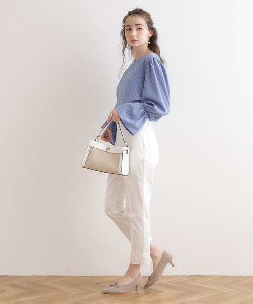 couture brooch（クチュールブローチ）の「◆パール調ポイントサテストパンツ（その他パンツ・レディース・ブラック系7/ダークオリーブ/オフホワイト/ブラック・40/34/36/42/38）」の16枚目の写真