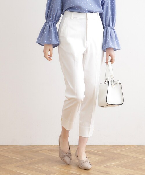 couture brooch（クチュールブローチ）の「◆パール調ポイントサテストパンツ（その他パンツ・レディース・ブラック系7/ダークオリーブ/オフホワイト/ブラック・40/34/36/42/38）」の18枚目の写真