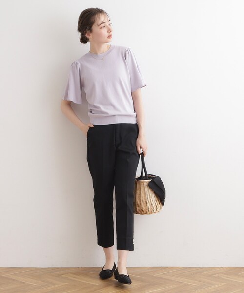 couture brooch（クチュールブローチ）の「◆パール調ポイントサテストパンツ（その他パンツ・レディース・ブラック系7/ダークオリーブ/オフホワイト/ブラック・40/34/36/42/38）」の21枚目の写真