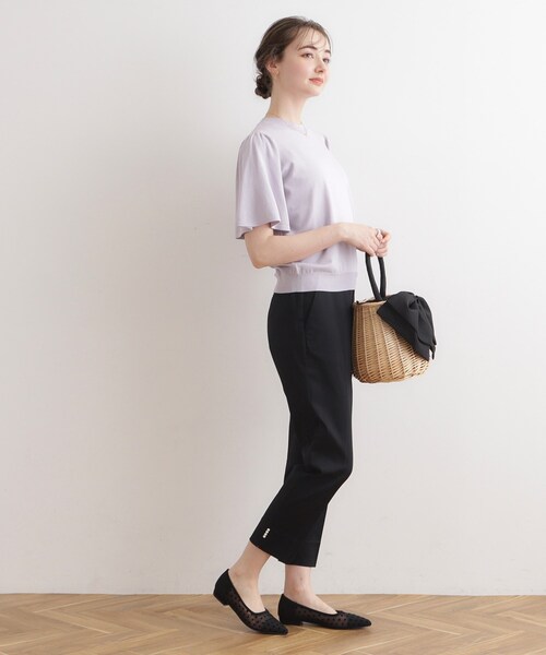 couture brooch（クチュールブローチ）の「◆パール調ポイントサテストパンツ（その他パンツ・レディース・ブラック系7/ダークオリーブ/オフホワイト/ブラック・40/34/36/42/38）」の22枚目の写真