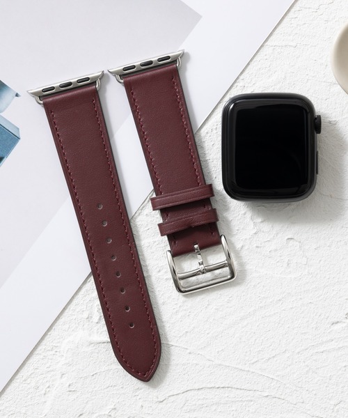emonique(エモニーク)の「本革レザー Apple Watch バンド スマートウォッチバンド【38/40/41/42/44/45/49mm対応】(デジタル腕時計・メンズ・バーガンディー/ダークブルー/マジェンタ/ブルー/オレンジ/イエロー/ピンク/レッド/グレー/ブラウン/パープル/ダークグリーン/ブラック/ライトブルー/ライトグレー/ホワイト・42/38)」の15枚目の写真