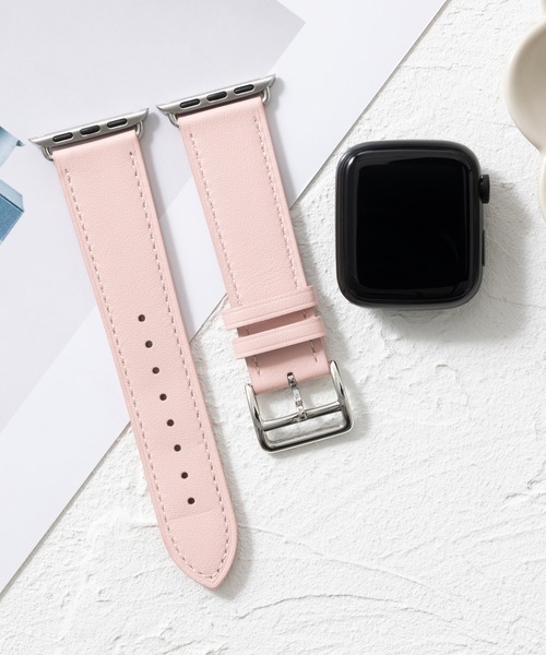 emonique(エモニーク)の「本革レザー Apple Watch バンド スマートウォッチバンド【38/40/41/42/44/45/49mm対応】(デジタル腕時計・メンズ・バーガンディー/ダークブルー/マジェンタ/ブルー/オレンジ/イエロー/ピンク/レッド/グレー/ブラウン/パープル/ダークグリーン/ブラック/ライトブルー/ライトグレー/ホワイト・42/38)」の12枚目の写真