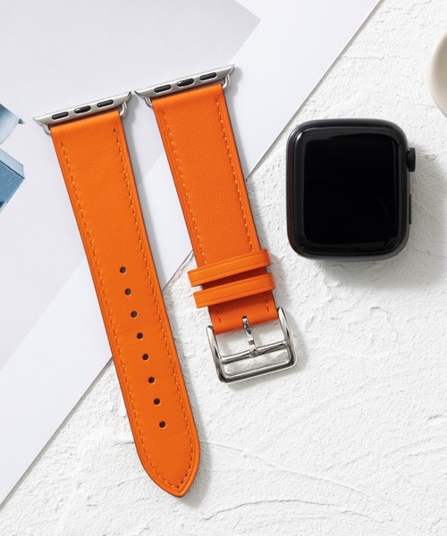 emonique(エモニーク)の「本革レザー Apple Watch バンド スマートウォッチバンド【38/40/41/42/44/45/49mm対応】(デジタル腕時計・メンズ・バーガンディー/ダークブルー/マジェンタ/ブルー/オレンジ/イエロー/ピンク/レッド/グレー/ブラウン/パープル/ダークグリーン/ブラック/ライトブルー/ライトグレー/ホワイト・42/38)」の16枚目の写真