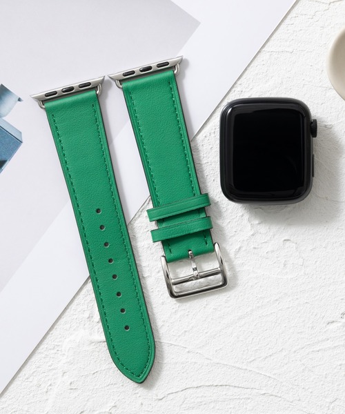 emonique(エモニーク)の「本革レザー Apple Watch バンド スマートウォッチバンド【38/40/41/42/44/45/49mm対応】(デジタル腕時計・メンズ・バーガンディー/ダークブルー/マジェンタ/ブルー/オレンジ/イエロー/ピンク/レッド/グレー/ブラウン/パープル/ダークグリーン/ブラック/ライトブルー/ライトグレー/ホワイト・42/38)」の6枚目の写真
