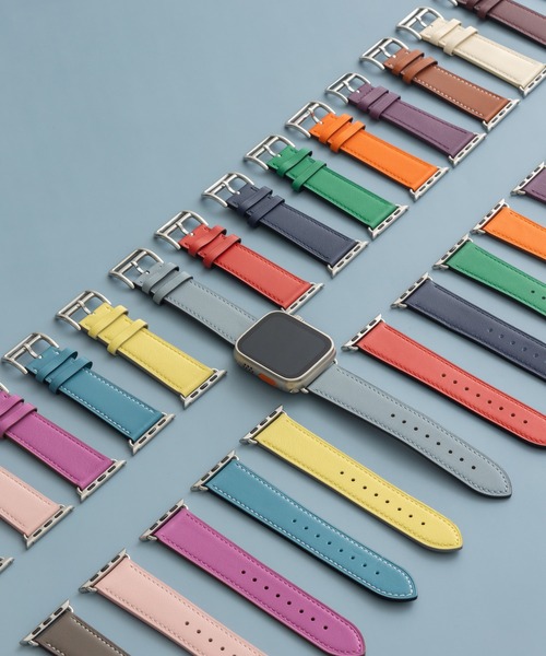 emonique(エモニーク)の「本革レザー Apple Watch バンド スマートウォッチバンド【38/40/41/42/44/45/49mm対応】(デジタル腕時計・メンズ・バーガンディー/ダークブルー/マジェンタ/ブルー/オレンジ/イエロー/ピンク/レッド/グレー/ブラウン/パープル/ダークグリーン/ブラック/ライトブルー/ライトグレー/ホワイト・42/38)」の17枚目の写真