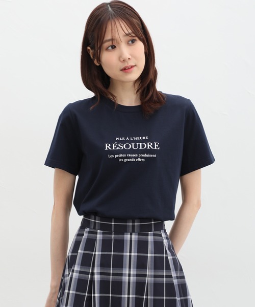 Honeys（ハニーズ）の「ロゴプリントＴシャツ（Tシャツ/カットソー・レディース・グリーン/ホワイト/ネイビー/ホワイト×レッド/ブラック・LL/L/M/S）」の5枚目の写真