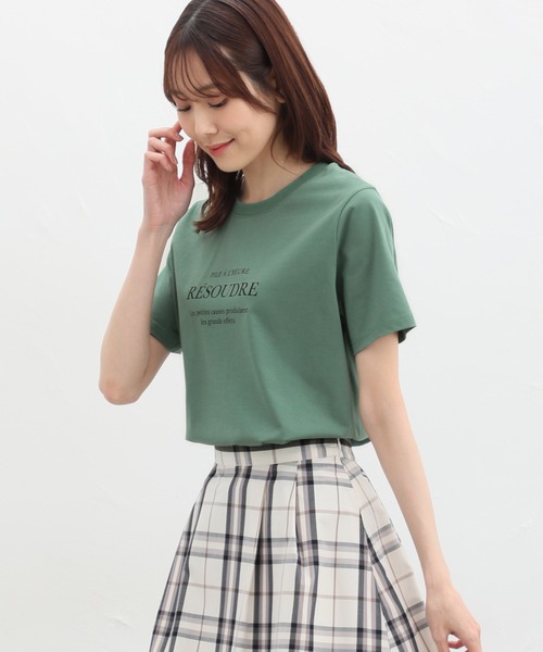 Honeys（ハニーズ）の「ロゴプリントＴシャツ（Tシャツ/カットソー・レディース・グリーン/ホワイト/ネイビー/ホワイト×レッド/ブラック・LL/L/M/S）」の4枚目の写真