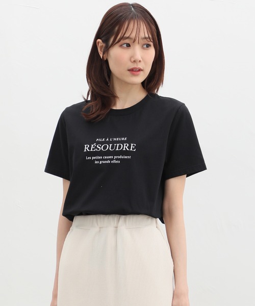 Honeys（ハニーズ）の「ロゴプリントＴシャツ（Tシャツ/カットソー・レディース・グリーン/ホワイト/ネイビー/ホワイト×レッド/ブラック・LL/L/M/S）」の3枚目の写真
