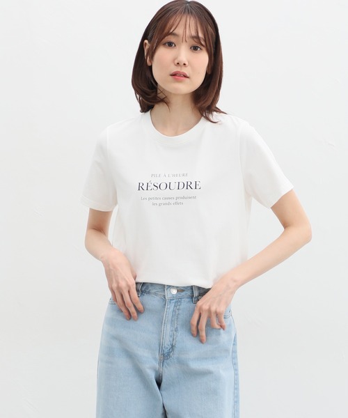 Honeys（ハニーズ）の「ロゴプリントＴシャツ（Tシャツ/カットソー・レディース・グリーン/ホワイト/ネイビー/ホワイト×レッド/ブラック・LL/L/M/S）」の8枚目の写真