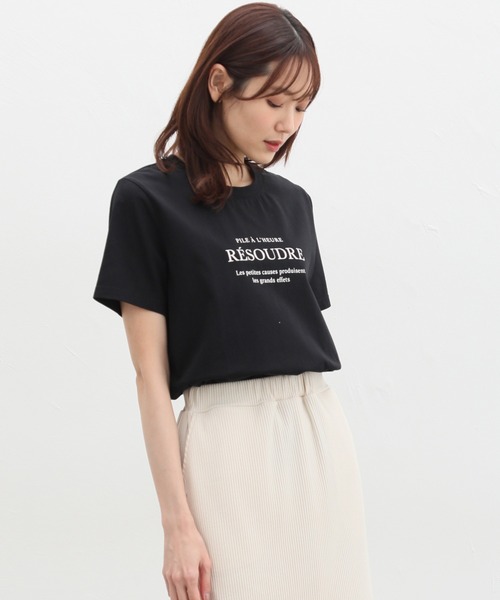 Honeys（ハニーズ）の「ロゴプリントＴシャツ（Tシャツ/カットソー・レディース・グリーン/ホワイト/ネイビー/ホワイト×レッド/ブラック・LL/L/M/S）」の10枚目の写真