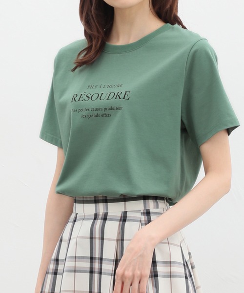 Honeys（ハニーズ）の「ロゴプリントＴシャツ（Tシャツ/カットソー・レディース・グリーン/ホワイト/ネイビー/ホワイト×レッド/ブラック・LL/L/M/S）」の20枚目の写真