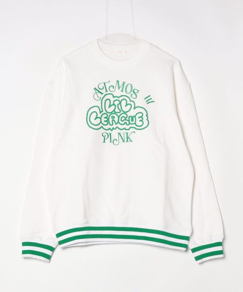 atmos pink（アトモスピンク）の「atmos pink × LIL LEAGUE 書き下ろしロゴ スウェット（スウェット・レディース・ブラック/グレー/ホワイト・L/M）」の2枚目の写真