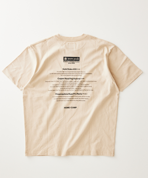 Snow Peak（スノーピーク）の「【SNOW PEAK / スノーピーク】別注 Camp tour バックプリントTシャツ（Tシャツ/カットソー・メンズ・ベージュ/ブラック/ホワイト・LARGE/MEDIUM/SMALL）」の14枚目の写真