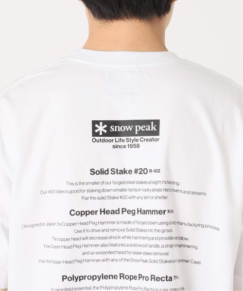 Snow Peak（スノーピーク）の「【SNOW PEAK / スノーピーク】別注 Camp tour バックプリントTシャツ（Tシャツ/カットソー・メンズ・ベージュ/ブラック/ホワイト・LARGE/MEDIUM/SMALL）」の16枚目の写真