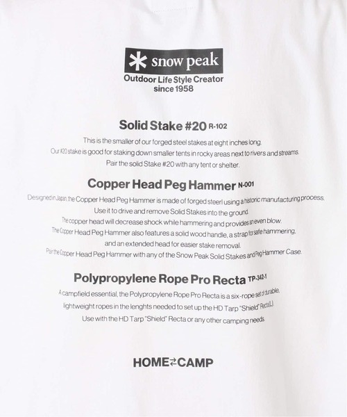 Snow Peak（スノーピーク）の「【SNOW PEAK / スノーピーク】別注 Camp tour バックプリントTシャツ（Tシャツ/カットソー・メンズ・ベージュ/ブラック/ホワイト・LARGE/MEDIUM/SMALL）」の17枚目の写真