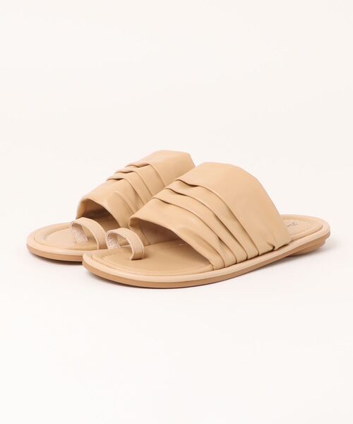 Ritzy(リッツィー)の「シャーリングベルト フラットサンダル(サンダル・レディース・ベージュ/ホワイト/ブラック/シルバー・23.5/24/22.5/23/24.5)」の13枚目の写真