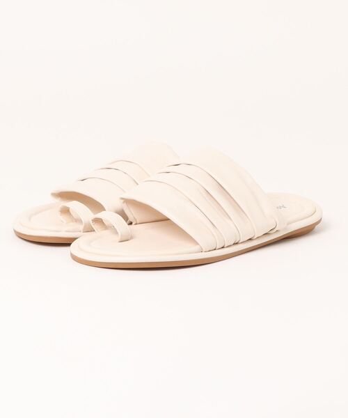 Ritzy(リッツィー)の「シャーリングベルト フラットサンダル(サンダル・レディース・ベージュ/ホワイト/ブラック/シルバー・23.5/24/22.5/23/24.5)」の15枚目の写真