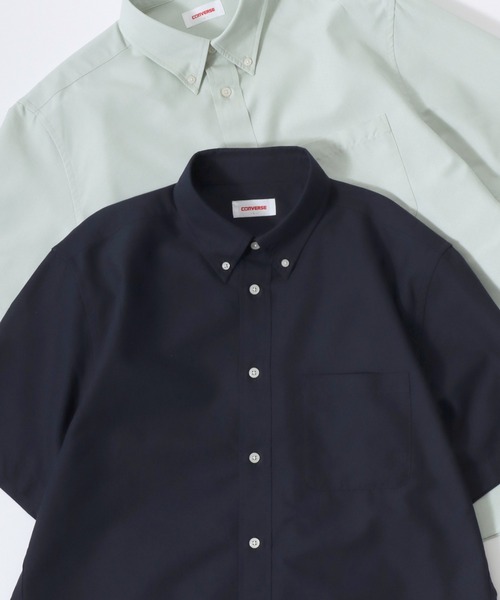 CONVERSE（コンバース）の「CONVERSE/コンバース レギュラーフィット 無地 チェック ストライプ ボタンダウン 半袖シャツ/レディース メンズ（シャツ/ブラウス・メンズ・ブルー系その他/ネイビー/レッド系その他/ホワイト系その他/ホワイト/グリーン/イエロー系その他/ブルー系その他2/サックスブルー/ホワイト系その他2・M/L/LL）」の6枚目の写真