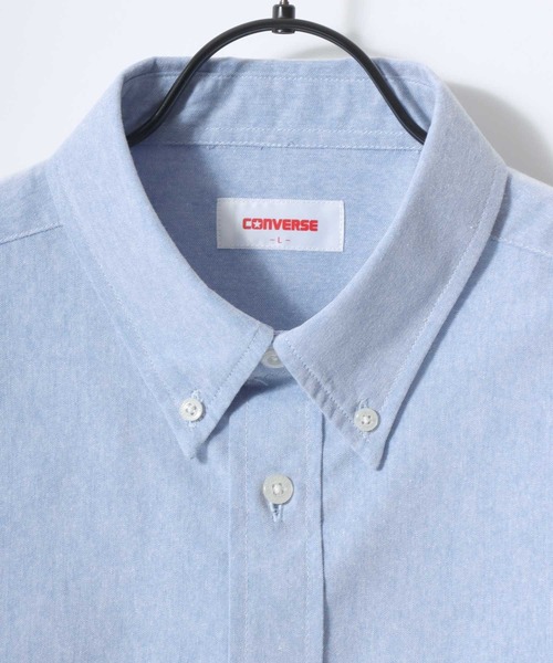 CONVERSE（コンバース）の「CONVERSE/コンバース レギュラーフィット 無地 チェック ストライプ ボタンダウン 半袖シャツ/レディース メンズ（シャツ/ブラウス・メンズ・ブルー系その他/ネイビー/レッド系その他/ホワイト系その他/ホワイト/グリーン/イエロー系その他/ブルー系その他2/サックスブルー/ホワイト系その他2・M/L/LL）」の20枚目の写真